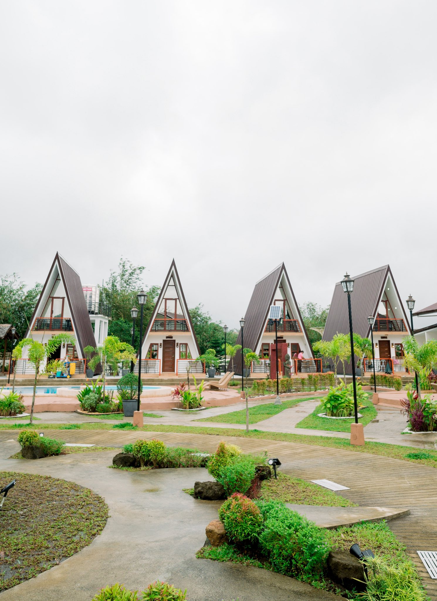 A-frame cabin rooms